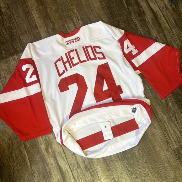 2002 Stanley Cup Detroit Red Wings CCM On-Ice Authentic Chelios Jersey Size 48 - Picture 2 of 8